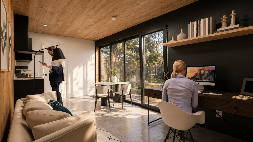 StudentenUnit - KantoorUnit- voor in tuin Woonunit plaatsen in een dag